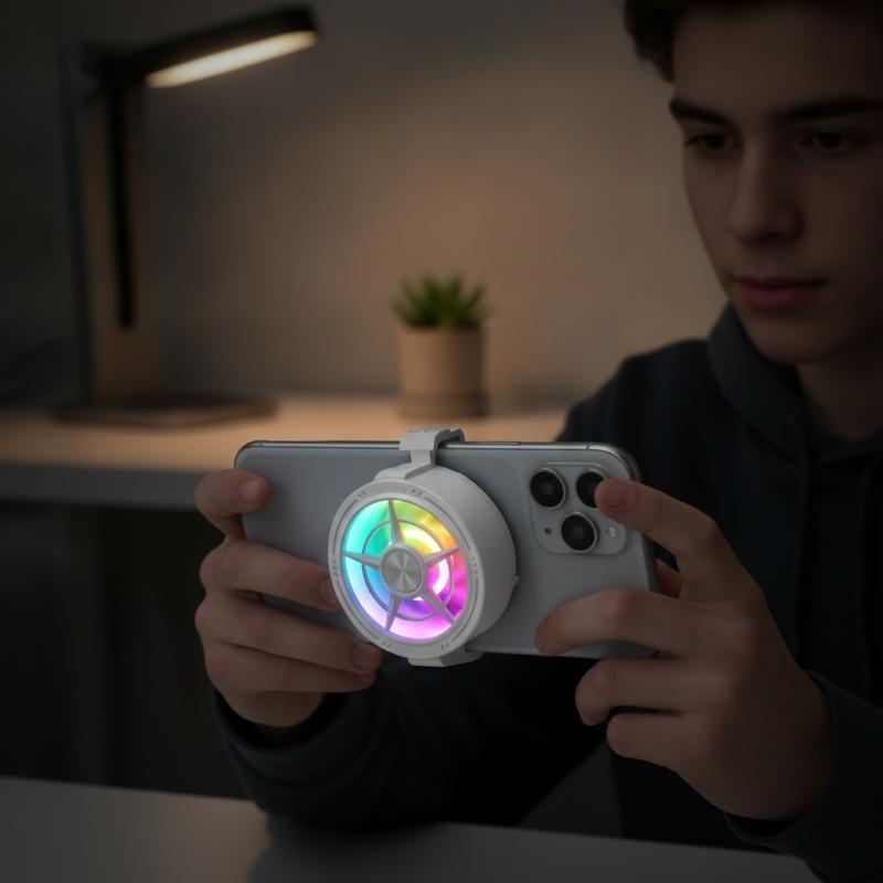 Photography Lighting Game - Ventilador de celular com clipe, baixo